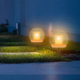 ZUN 2Pcs Solar Floating Pool Lights Solar Flame Stake Lights IP67 Waterproof Outdoor Globe Ball Lights 49920595