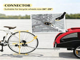 Red 2 in 1 Dog Bike Trailer Foldable Pet Stroller with Suspension, for Medium Dogs Outdoor Cycling 79931247