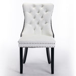 ZUN Furniture,Modern, High-end Tufted Solid Wood Contemporary PU and Velvet Upholstered Dining Chair 42293880