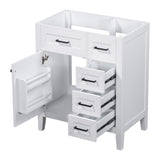 30" Bathroom Vanity without Sink, Cabinet Base Only, Bathroom Cabinet with Drawers, Solid Frame and WF321000AAK