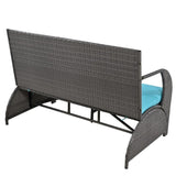 U_STYLE Versatile outdoor loveseat that converts to four seats and a table, suitable for gardens and WF321803AAC