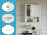 1-Door Bathroom Medicine Cabinet and Laundry Wall Storage Shelf - White 64272415