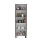 Multistorage Manacor, Five Shelves, Macadamia and White Finish B092123302