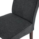 ZUN Dark Grey Dining Chairs Urban Style Fabric Parson Chairs Kitchen Living Room Armless Side Chair with W1516P182405