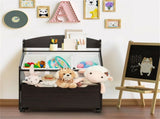 Dark Brown Multifunctional Kids Storage Cabinet with Large Capacity Toy Box and Display Shelf, Safe 88739815