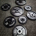 ZUN 1 PCS 45 Lbs 2 inch Barbell Olympic Cast Iron Weight Plates Workout Fitness Gym 61749283