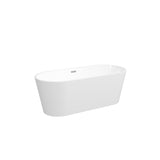 67" Acrylic Freestanding Bathtub, Modern & Contemporary Design Soaking Tub with Toe-tap Drain in W2568P166065