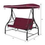 ZUN 3-Seat Swing Chairs ,Convertible Swing Hammock Bed 38056415