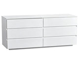 Handle-Free 6-Drawer Storage Cabinet Chest of Drawers with USB-Powered RGB LED Strip 79489683