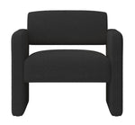 ZUN BLACK single sofa chair, upholstered comfortable chair with armrests, for dining room/bedroom/living W487P183019