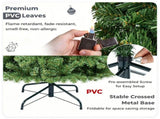 7 FT Pre-Lit Artificial Christmas Tree with 500 Dual Color LED Lights, 1181 Branch Tips Hinged PVC 07133889