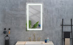 ZUN LED Bathroom Mirror 40 "x 20" with Front and Backlight, Large Dimmable Wall Mirrors with Anti-Fog, W928P177822