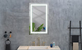 ZUN LED Bathroom Mirror 40 "x 20" with Front and Backlight, Large Dimmable Wall Mirrors with Anti-Fog, W928P177822