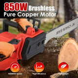 Cordless Chainsaw 16 Inch, Brushless Motor Electric Chainsaw, 40v Battery Powered with 2 Batteries 42937342