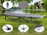Folding Camping Cot Bed with Soft Pad, Portable Outdoor Cot, Adults Sleeping Bed for Home Office Nap 91679814