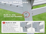 HDPE Outdoor Terrace Dining Chair Set, low maintenance - for gardens, backyards and decks - grey 55213923