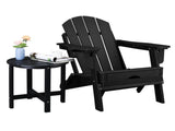46*46*46cm Single Layer Round HDPE Side Table Black 26668210
