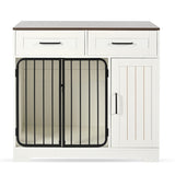 GO 37.4" Crate Furniture, Indoor Kennel with 2 Drawers and Storage Cabinet, Modern Furniture N704P265255K