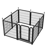 ZUN Dog Playpen 8 Panels 32" Height Heavy Duty Dog Fence Puppy Pen for Large Medium Small Dogs Indoor 88549698