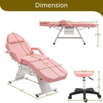 ZUN Massage Salon Tattoo Chair with Two Trays Esthetician Bed with Hydraulic Stool,Multi-Purpose W1422132170
