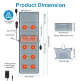 Full Body Electric Massage Mat with Heat Vibration Massage Cushion Back Massage Mattress Chair 11936524