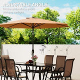 Outdoor dining table and chair package with umbrella 71751656