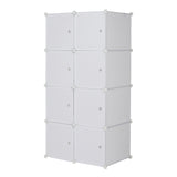 8 Cube Organizer Stackable Plastic Cube Storage Shelves Design Multifunctional Modular Closet 74329266