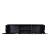 ZUN FCH Modern Minimalist Floating TV Stand for 65-inch TVs, High Glossy Wall-Mounted Entertainment 06436605