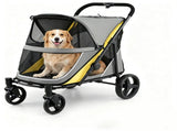 220LBS Large Capacity Dog Stroller, Foldable Pet Stroller with 360&deg Swivel Shock-Absorbing 75075649