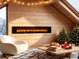 36" Recessed Electric Fireplace, 5 Levels Realistic Flame Effect, No Heat Decor Fireplace with 69282054