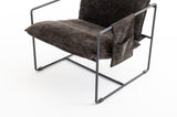 2 Chairs in 1 Box, Upholstered hanging armchair with arm pocket metal frame, crushed foam cushions W1901126482