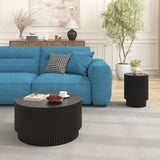 ZUN 15.72-inch H-barrel coffee table, Nordic style, simple design, suitable for indoor and outdoor use, W1781P211084