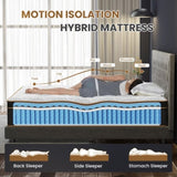 Queen Mattress, 10 Inch Plush Hybrid Mattress with Gel Memory Foam, Fiberglass-Free Mattress in a B2716P318204
