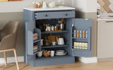 TOPMAX Modern Freestanding Kitchen Pantry,Buffet Food Storage, Coffee Bar N717P221574E