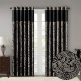Jacquard Curtain Panel Pair B03598268
