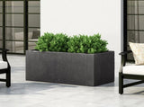 OUTDOOR LARGE SQUARE MGO PLANTER 35''L 70626.00BLK