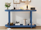 U_STYLE Modern Minimalist Ash Veneer Entryway Table with Streamlined Desktop Design, Suitable for N711P241273V