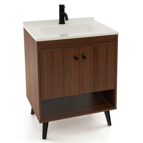 ZUN Wooden bathroom cabinet with sink 69154735