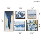 Abstract 5-piece Gallery Framed Canvas Wall Art Set B03598825