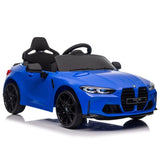 ZUN BMW M4 12v Kids ride on toy car 2.4G W/Parents Remote Control,Three speed adjustable,Power display, W1578P214204