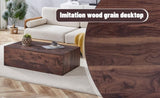 ZUN 39.3*23.6*12 Inch Walnut Wood Grain MDF Coffee Table - Luxurious Design, Perfect Living Room W1151P231619