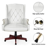 ZUN 330LBS Executive Office Chair, Ergonomic Design High Back Reclining Comfortable Desk Chair - White W1550115017