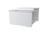 FM FURNITURE Naco Coffee Table with Open Storage, Melamine Finish, White B128P269876