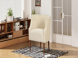 Modern Club Chair with Button-Tufted Back & Tonal Piping Contemporary Upholstered Tub Chair with N767P266718B
