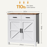 Kitchen Storage Cabinet, Modern Farmhouse Buffet Cabinet with Storage, Coffee Bar with Drawers and W2386P207765