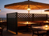 W48'' x H47.3'' x 2 Panels Metal Privacy Screen, Outdoor Privacy Panels, Trash Can Enclosure, Air W1586P455955