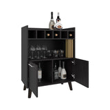Vance 40" High Bar Cabinet with Six Bottle Cubbies, Two Double Door Cabients, Four Shelves, Living B200P253743
