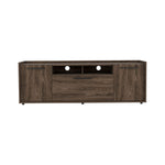 ZUN Lyon Tv Stand for TV´s up 55", One Cabinet, Double Door -Dark Walnut B20091937