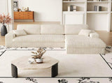 114.5'Modern Corduroy Modular foam Sofa, Recliner Seat reversible Sofa, 2in1 Sofa with Recliner and 47817678