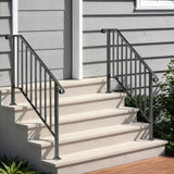 Matte Black Outdoor 3 Level Iron Handrail 33331120